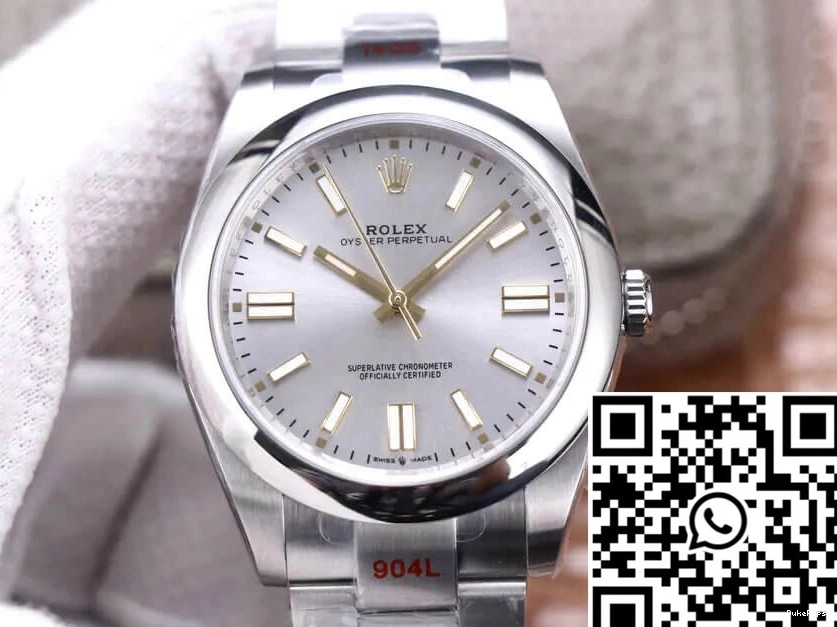 Oyster M124300-0001 EW 41MM Dial Silver Factory Perpetual Rolex 0521